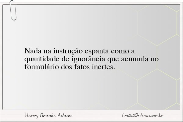 Frase de Henry Brooks Adams