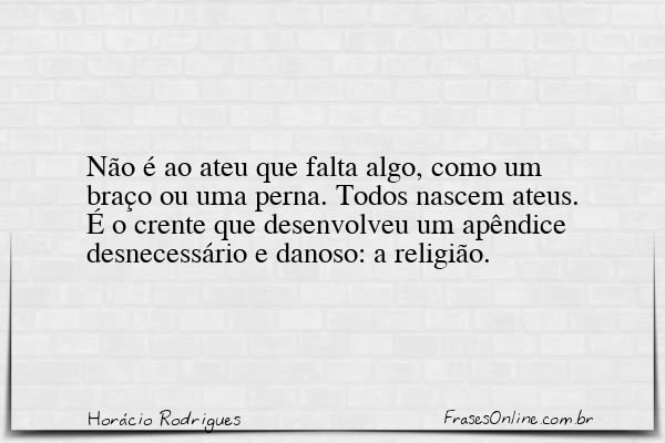Frase de Horácio Rodrigues