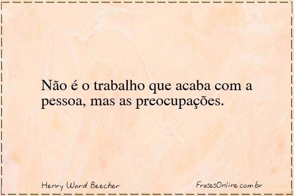 Frase de Henry Ward Beecher