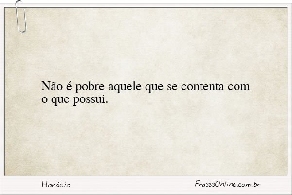 Frase de Horácio