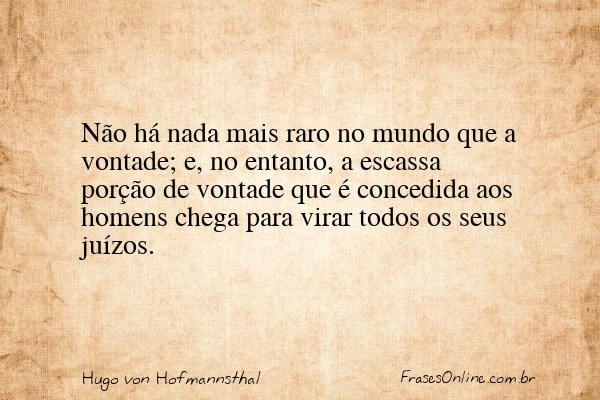Frase de Hugo von Hofmannsthal