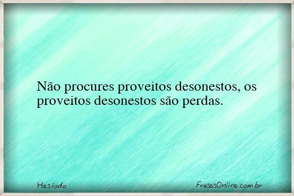 Frase de Hesíodo