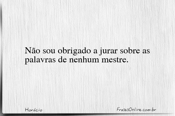 Frase de Horácio