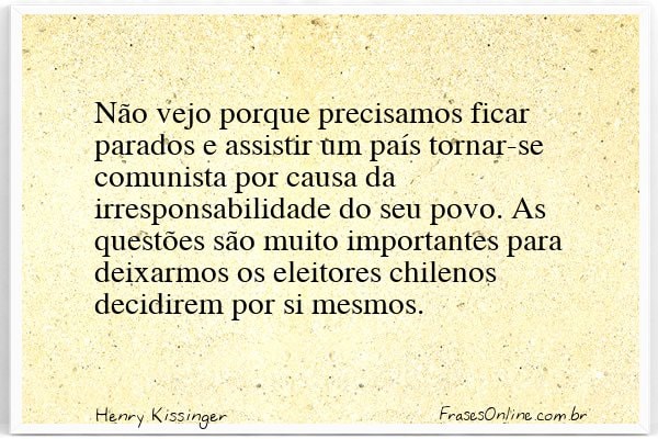 Frase de Henry Kissinger