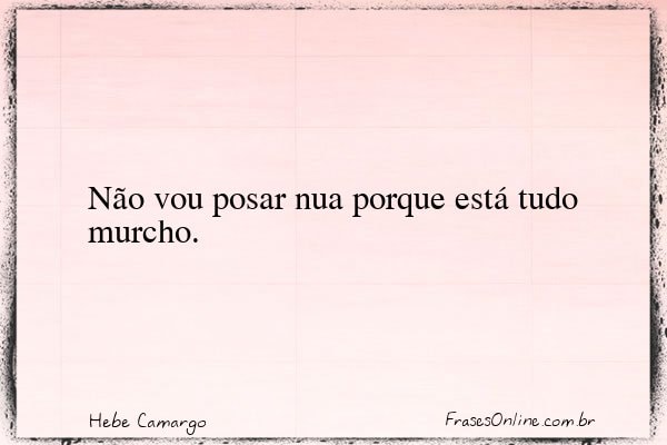 Frase de Hebe Camargo