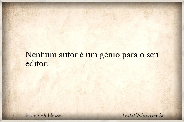 Frase de Heinrich Heine