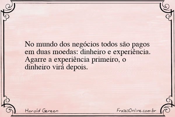 Frase de Harold Geneen