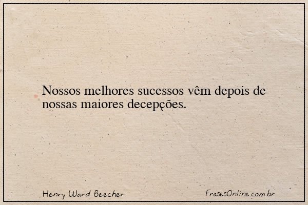 Frase de Henry Ward Beecher