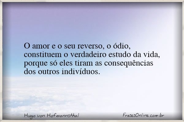 Frase de Hugo von Hofmannsthal