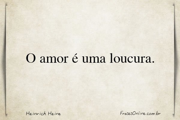 Frase de Heinrich Heine