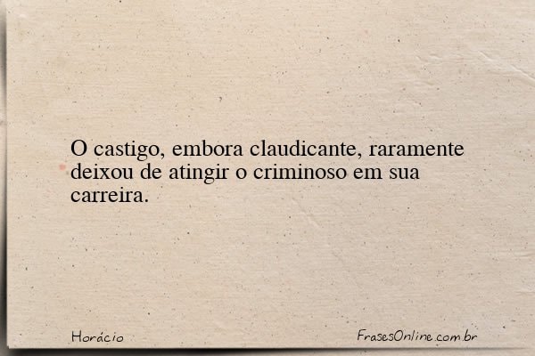 Frase de Horácio