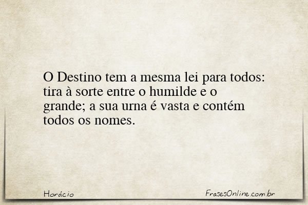 Frase de Horácio