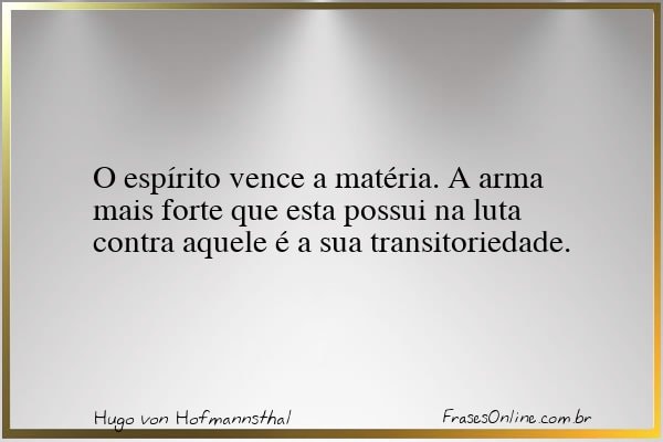 Frase de Hugo von Hofmannsthal