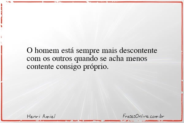 Frase de Henri Amiel