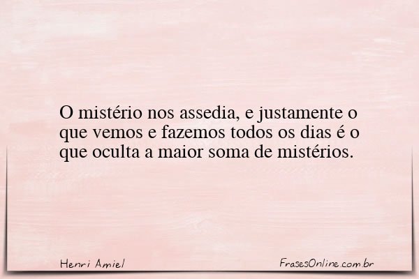 Frase de Henri Amiel