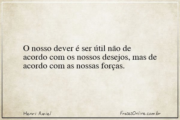 Frase de Henri Amiel