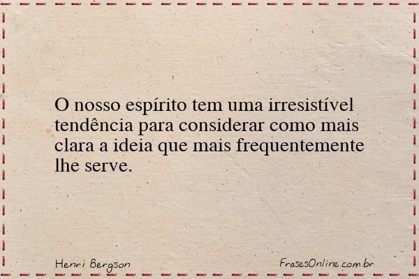 Frase de Henri Bergson