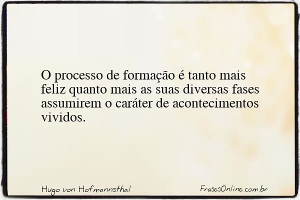 Frase de Hugo von Hofmannsthal