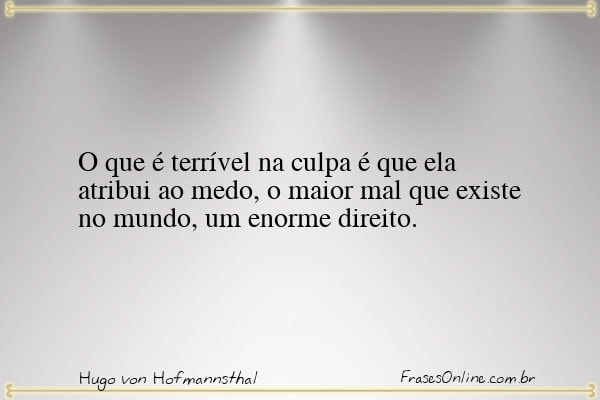 Frase de Hugo von Hofmannsthal