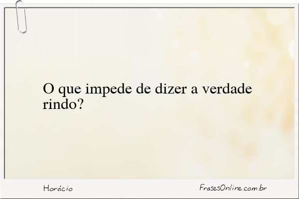 Frase de Horácio