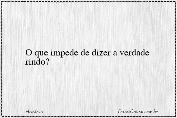 Frase de Horácio