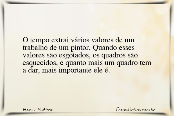 Frase de Henri Matisse
