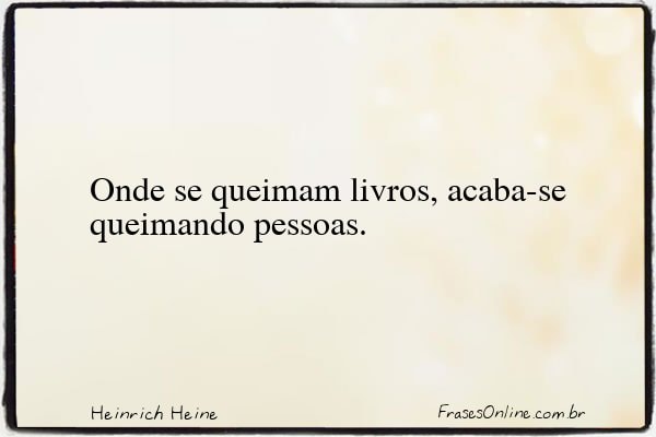Frase de Heinrich Heine