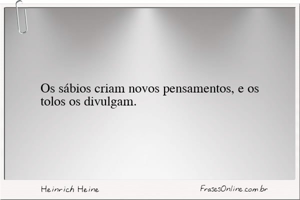 Frase de Heinrich Heine