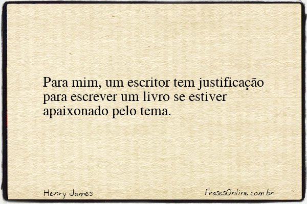Frase de Henry James