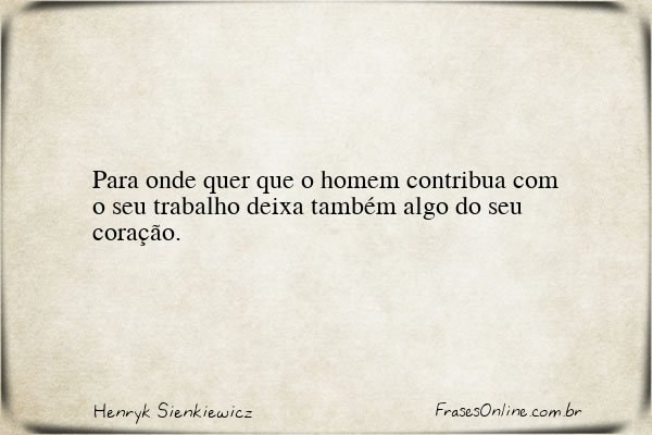 Frase de Henryk Sienkiewicz