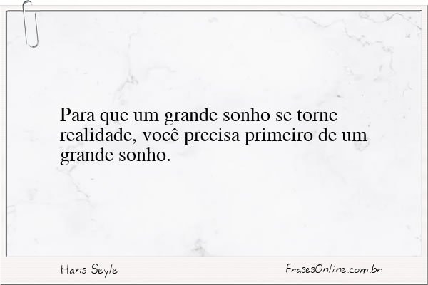 Frase de Hans Seyle