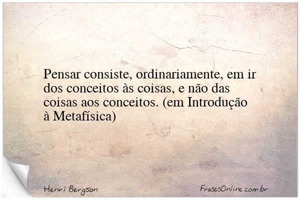 Frase de Henri Bergson
