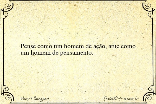 Frase de Henri Bergson