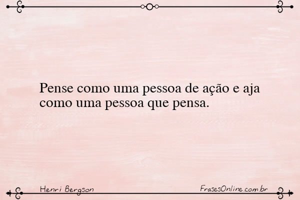 Frase de Henri Bergson