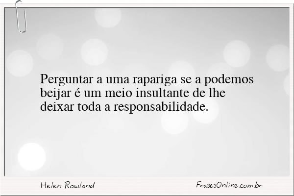 Frase de Helen Rowland