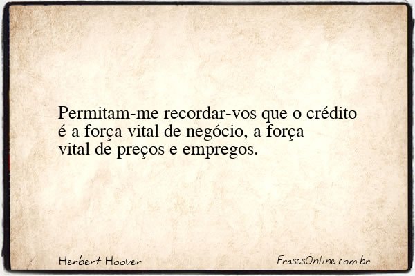 Frase de Herbert Hoover