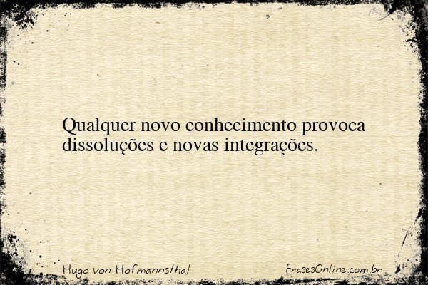 Frase de Hugo von Hofmannsthal