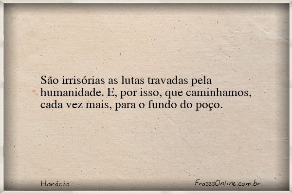 Frase de Horácio