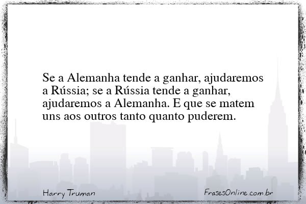Frase de Harry Truman