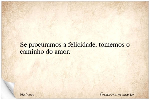 Frase de Heloísa
