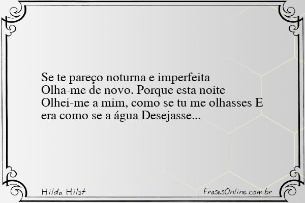 Frase de Hilda Hilst