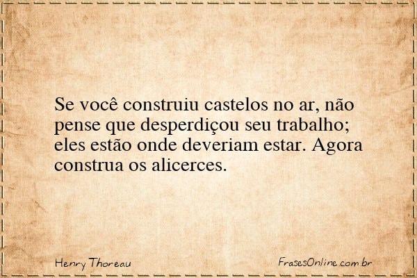 Frase de Henry Thoreau