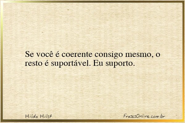 Frase de Hilda Hilst