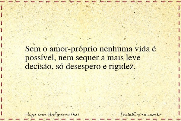 Frase de Hugo von Hofmannsthal