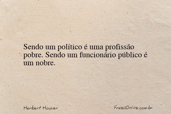 Frase de Herbert Hoover