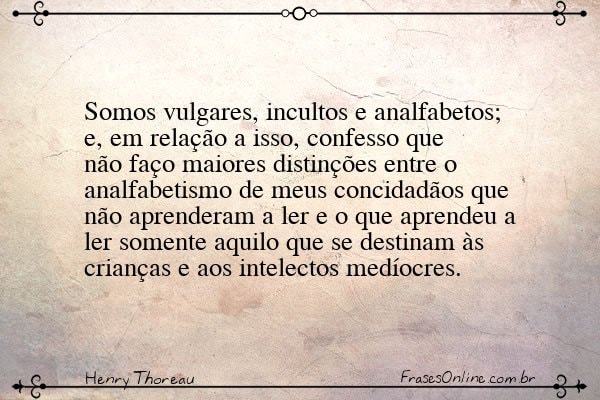 Frase de Henry Thoreau