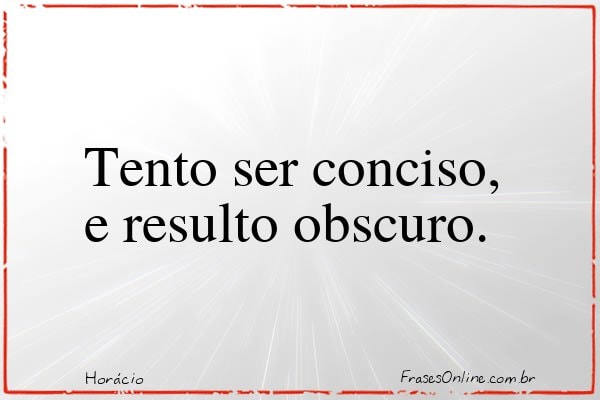Frase de Horácio