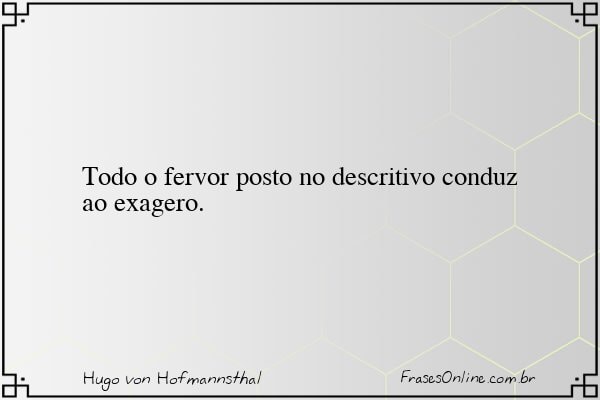 Frase de Hugo von Hofmannsthal