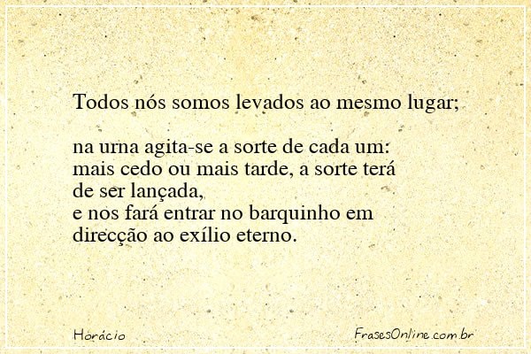 Frase de Horácio