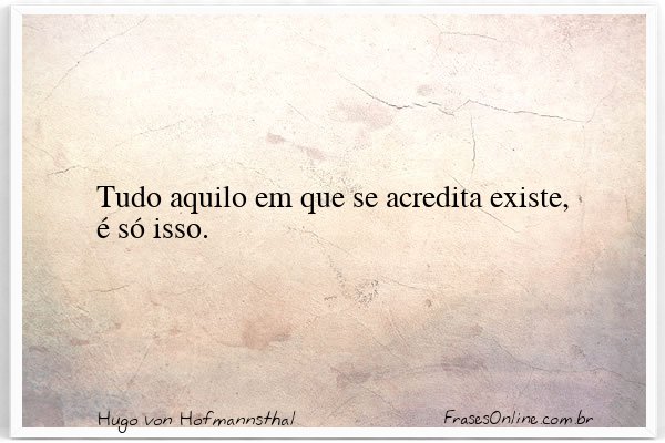 Frase de Hugo von Hofmannsthal